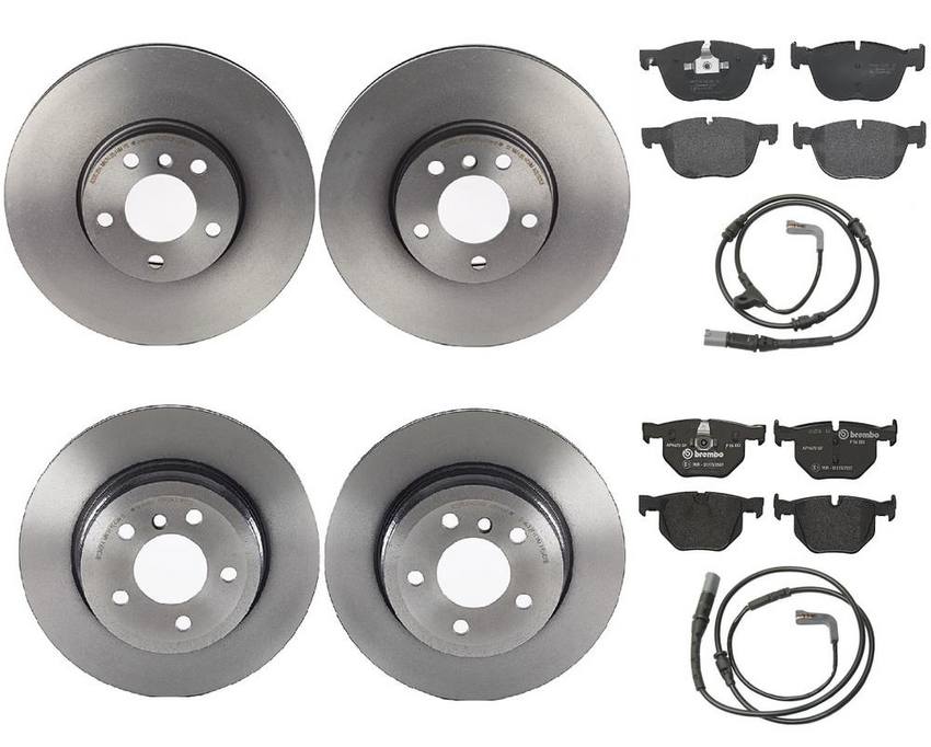 BMW Brembo Brake Kit - Pads &  Rotors Front and Rear (332mm/320mm) (Low-Met) 34356789505 - Brembo 1591884KIT